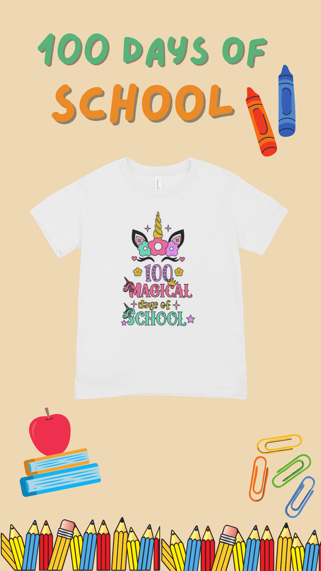 Short Sleeve "100 Magical Days of School"