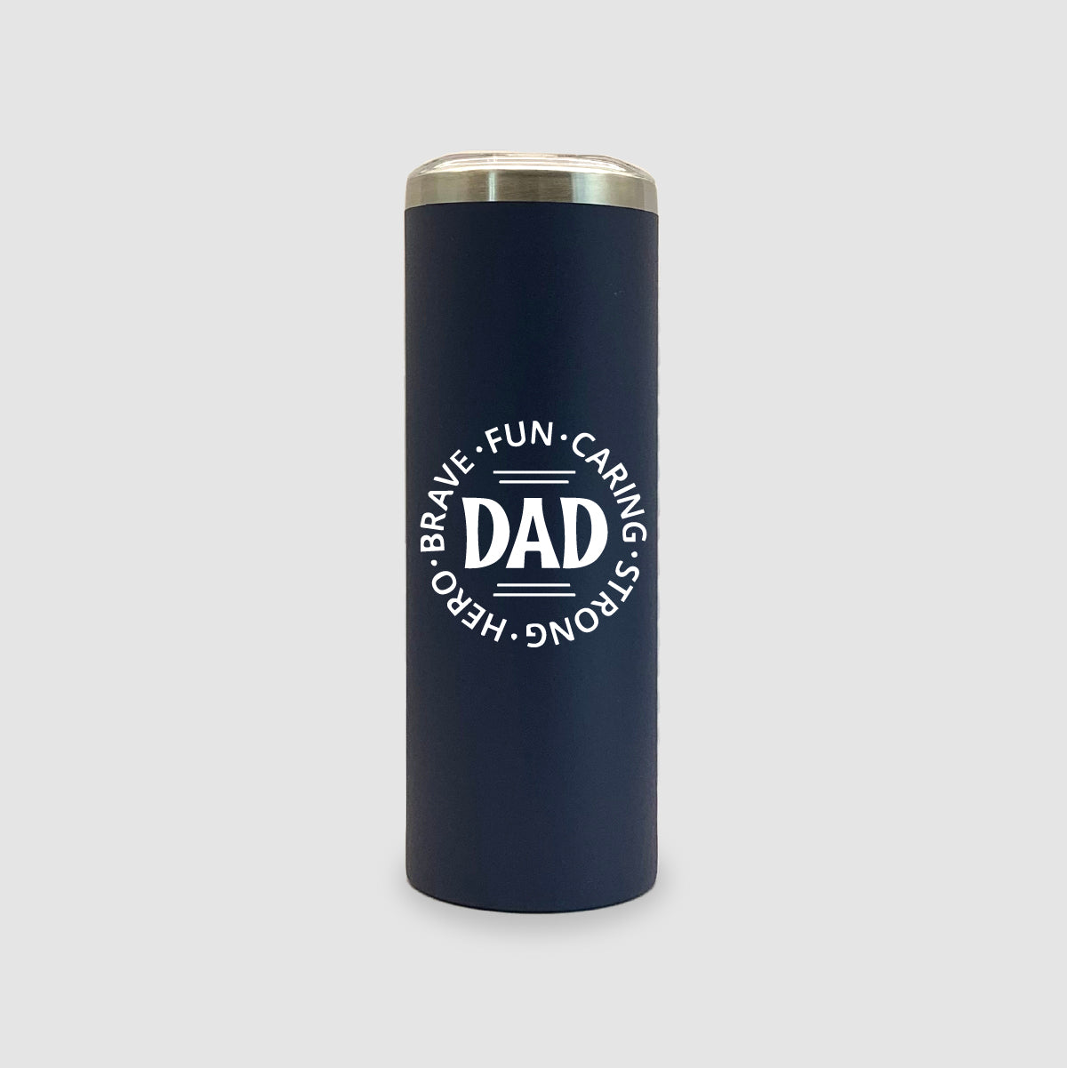 20oz Navy Blue Stainless Steel Skinny Dad Tumbler