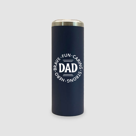 20oz Navy Blue Stainless Steel Skinny Dad Tumbler