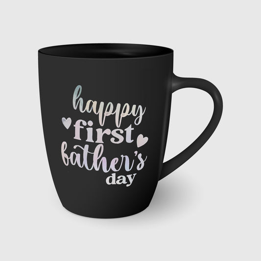 Black Happy  First Father's Day 15oz Mug