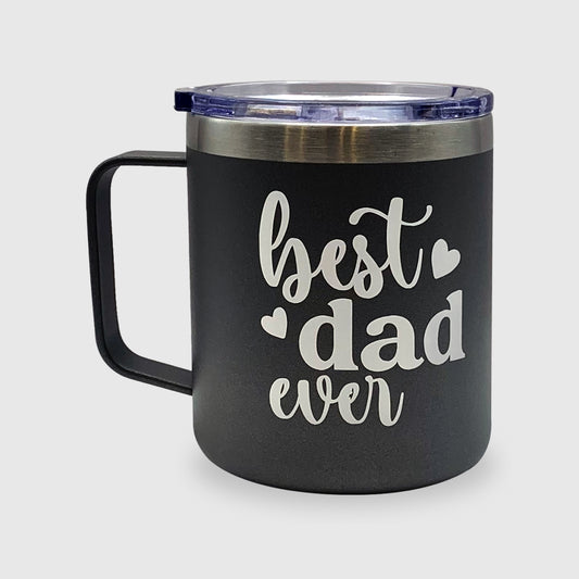 Black Best Dad Ever Coffee Mug 14 Oz.
