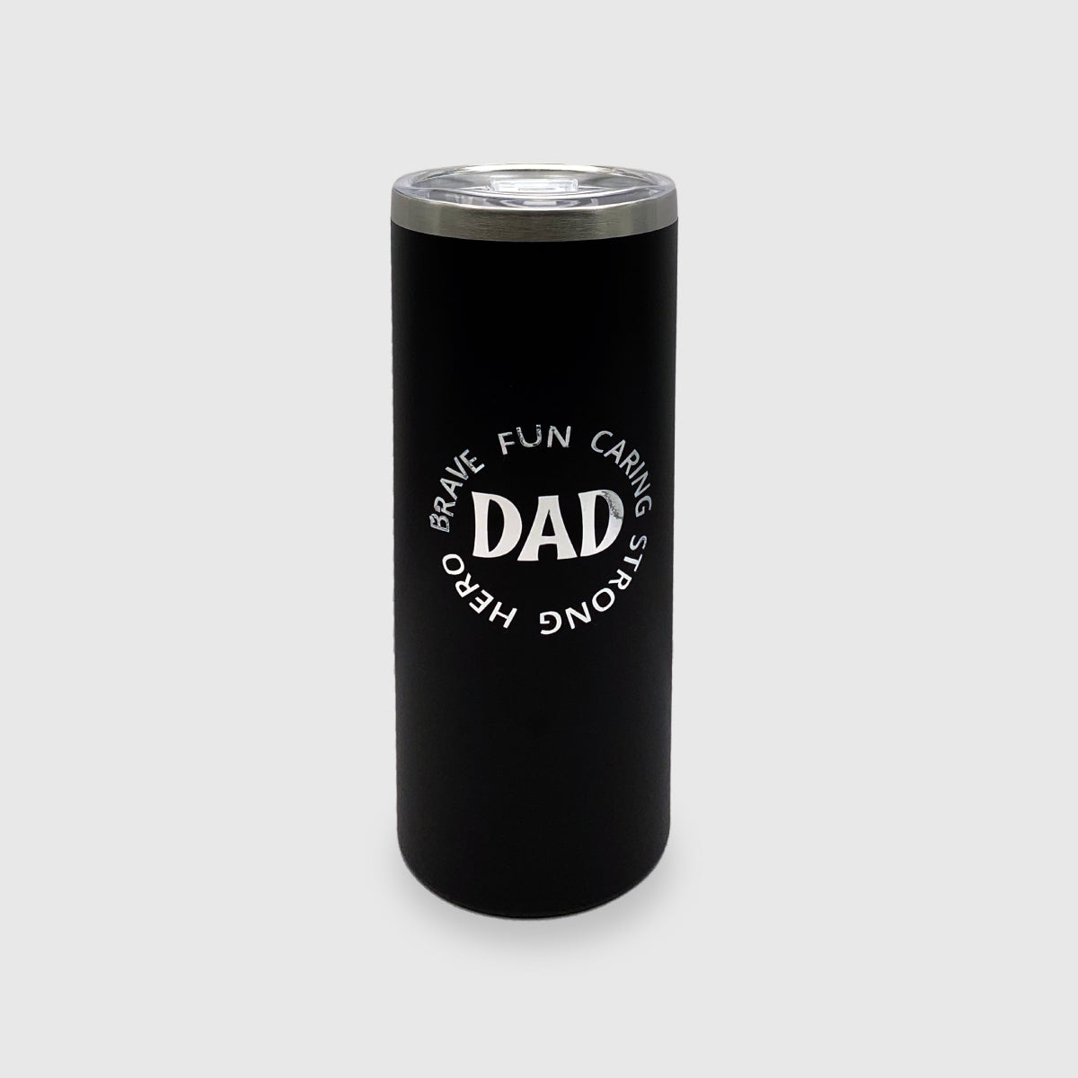 20oz Black Stainless Steel Skinny Dad Tumbler