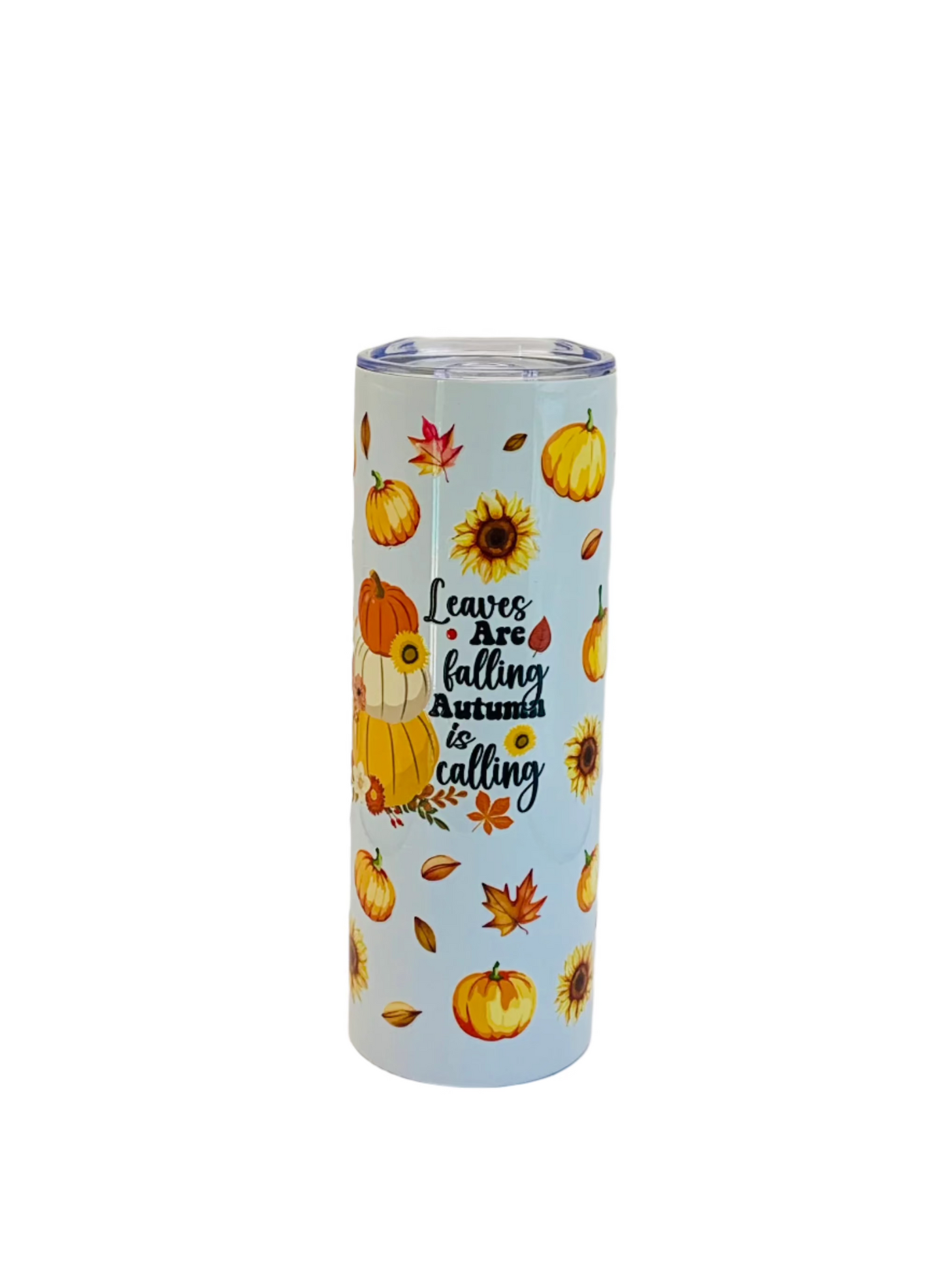 20 Oz Skinny Tumbler - Leaves are falling, Autumn is calling