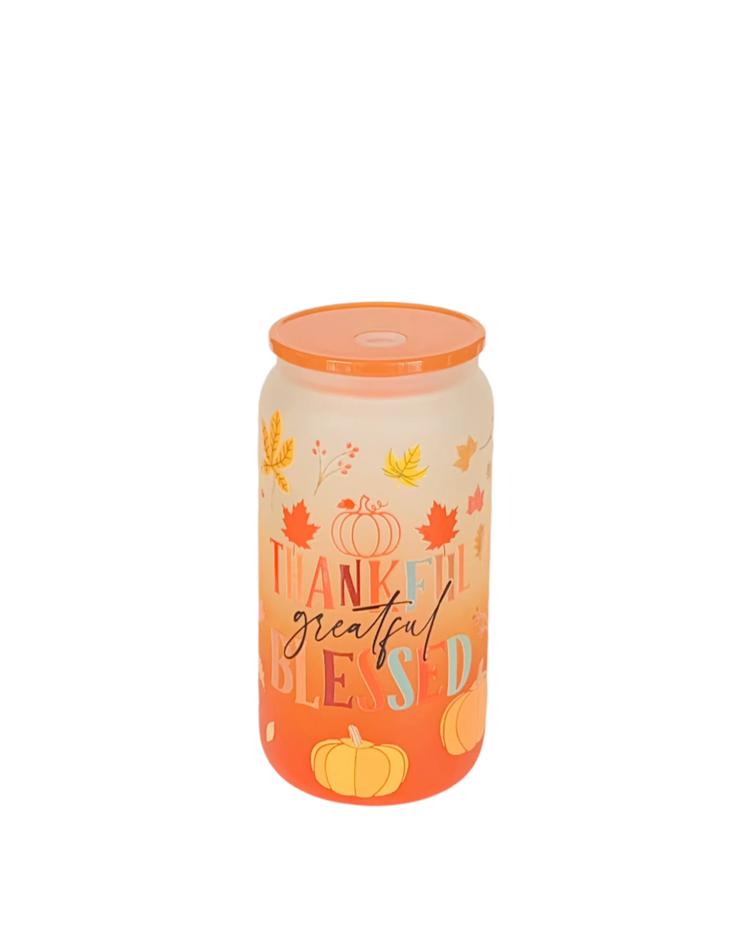 Orange Cup - Thankful, Grateful and Blessed