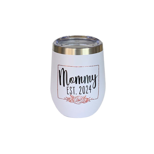 White Wine Tumbler - Mommy (EST. 202X)