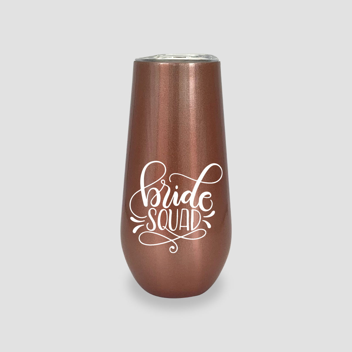 Champagne Tumbler Golden Rose 6oz. "Bride Squad"