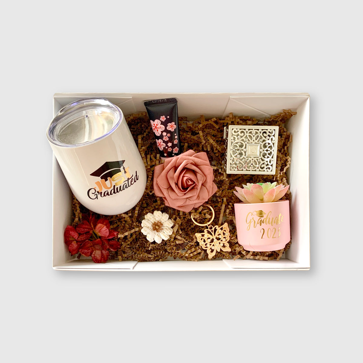 White Graduation Gift Box for Her - Just Graduated