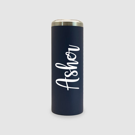 20oz Navy Blue Stainless Steel Skinny Personalized Tumbler
