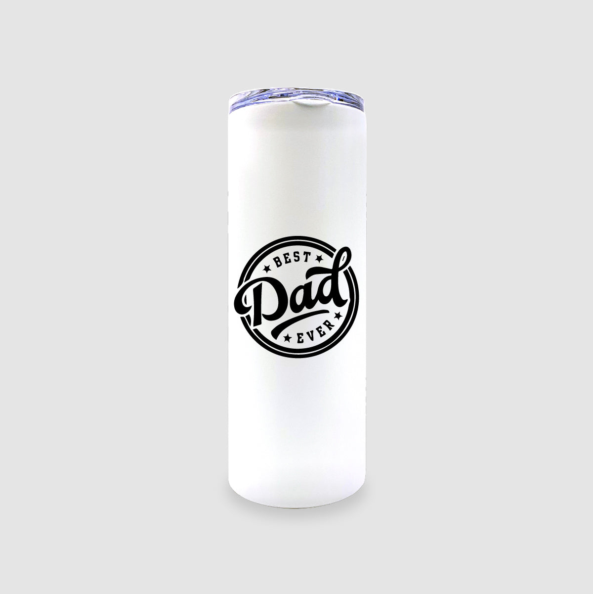 20oz White Stainless Steel Skinny Best Dad Ever Tumbler