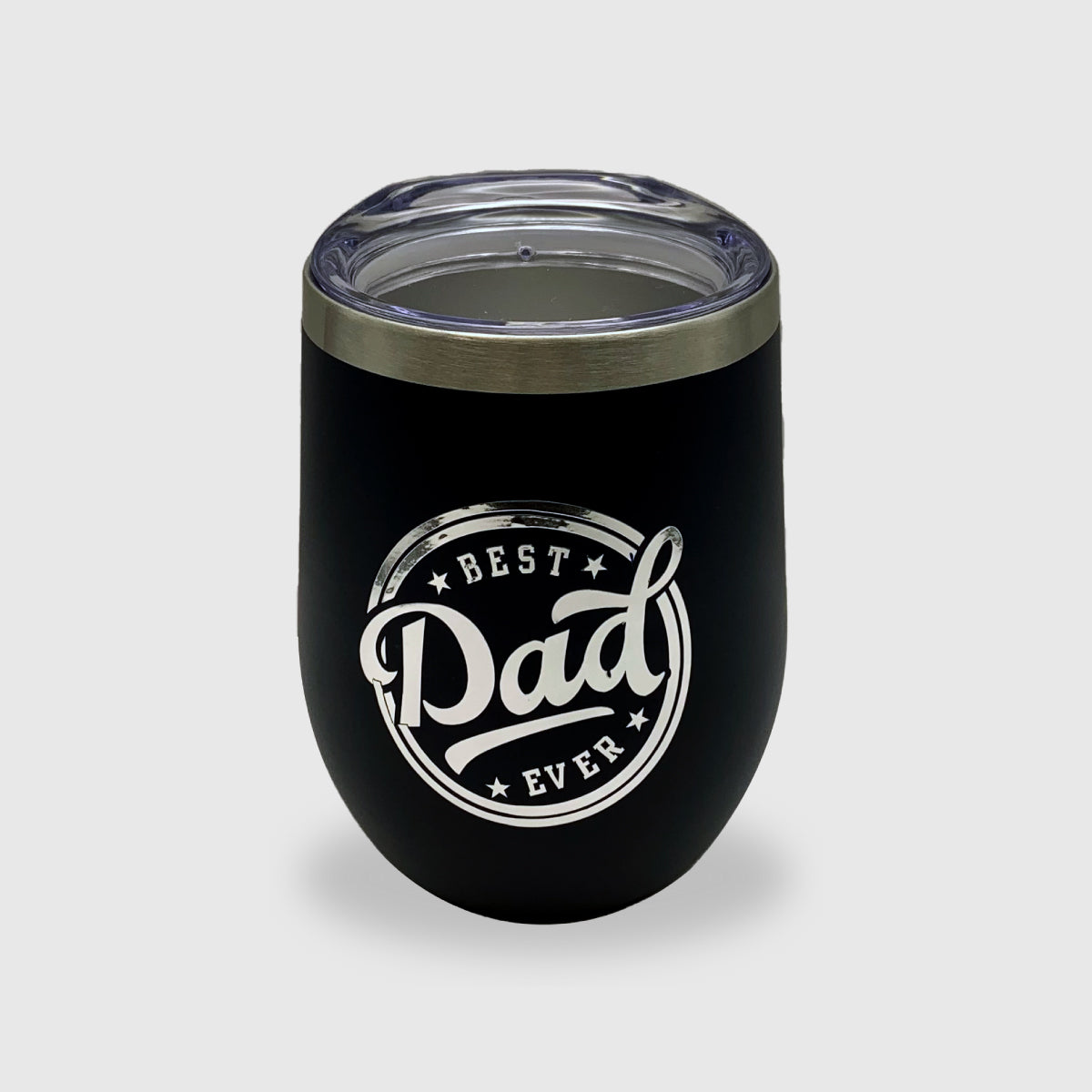 Best Dad Ever, Black Wine Tumbler