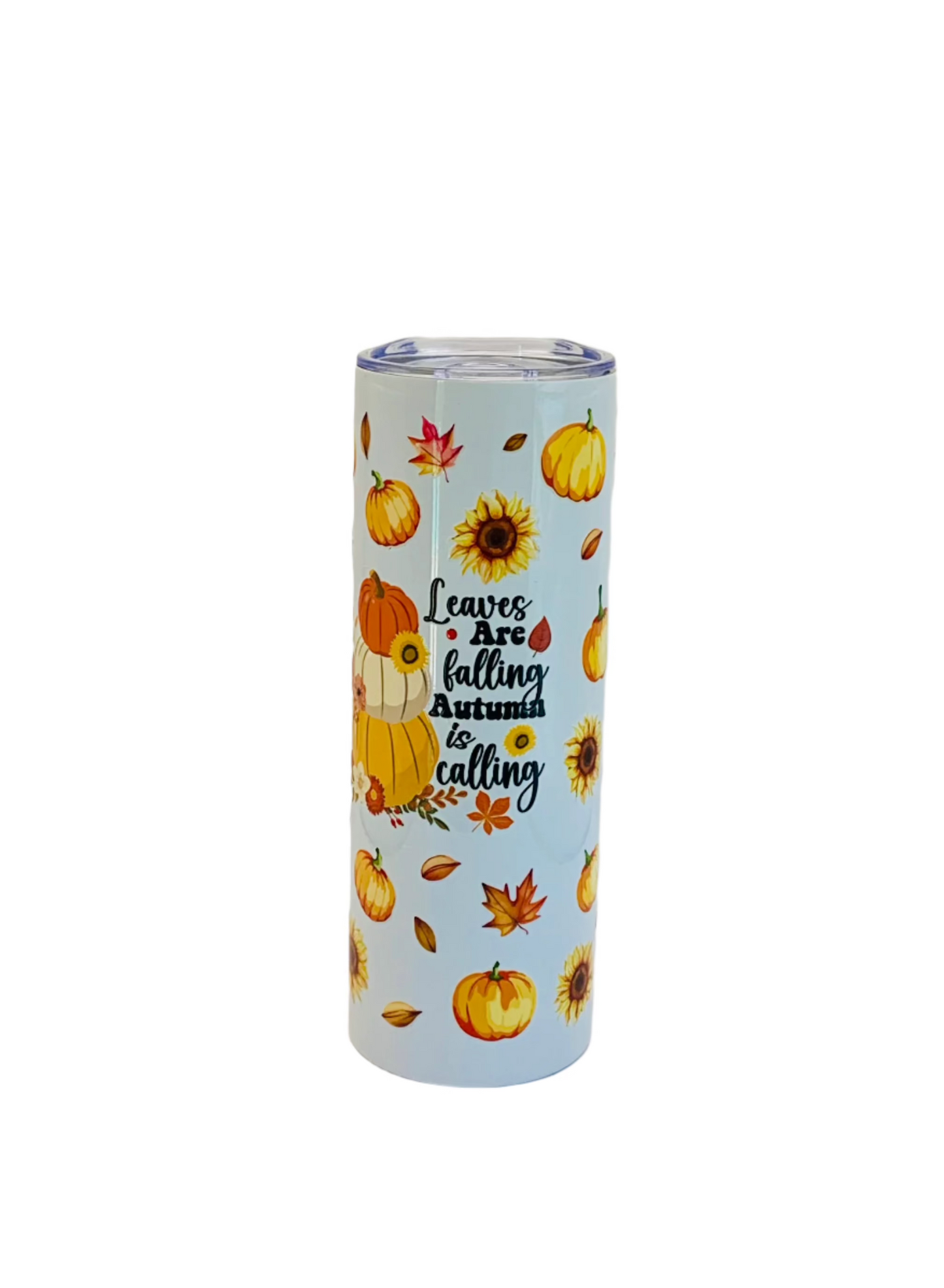 20 Oz Skinny Tumbler - Leaves are falling, Autumn is calling