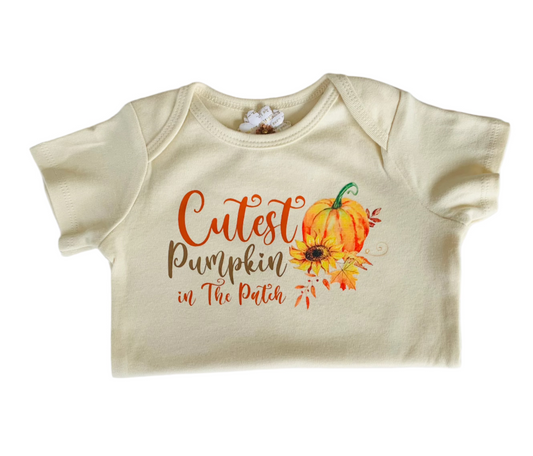 Short sleeve bodysuit - Cutest Pumpkin in the Patch