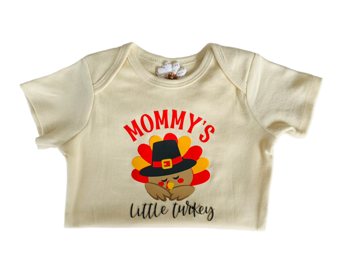 Short sleeve bodysuit - Mommy's Little Turkey