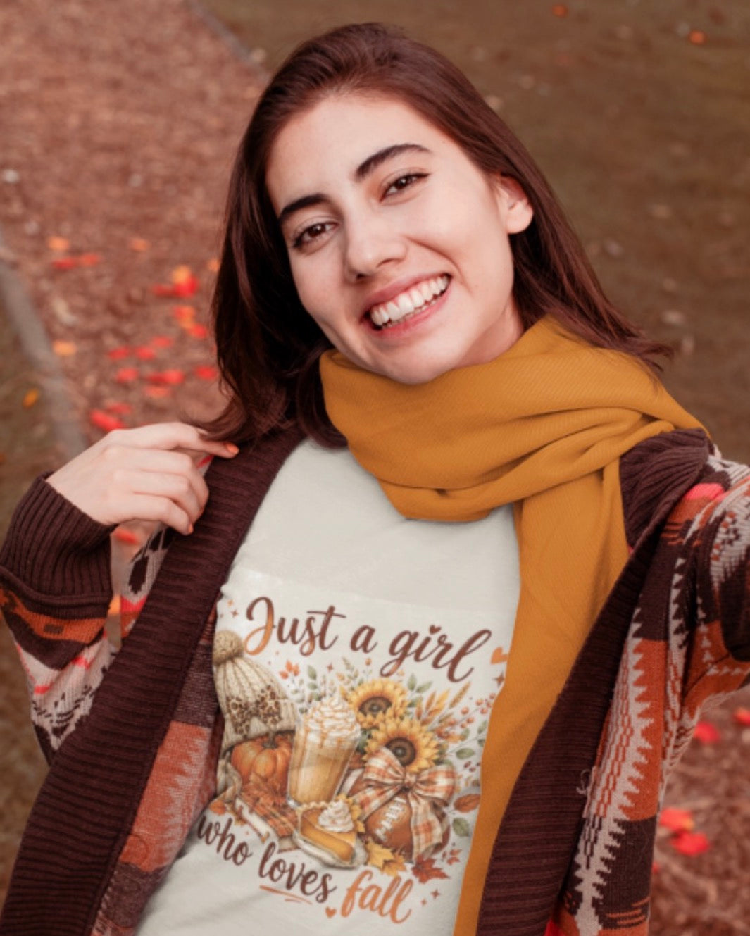 Short Sleeve T-shirt "Just a Girl who likes Fall" (Fall Edition)
