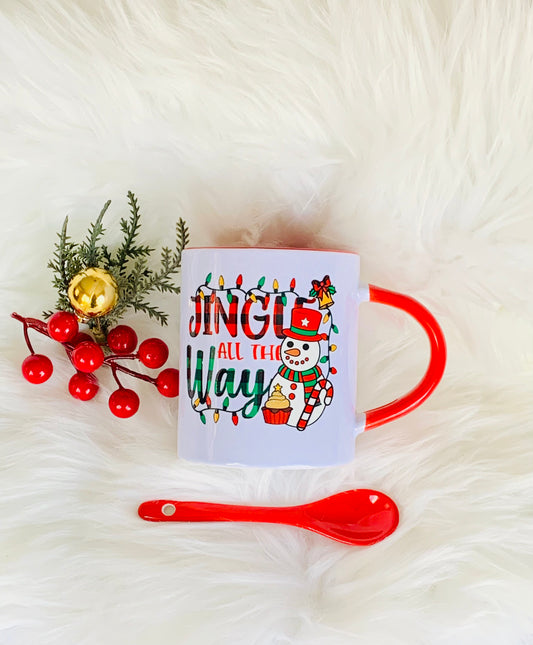 11oz Christmas Mug - Jingle All the Way (Red)