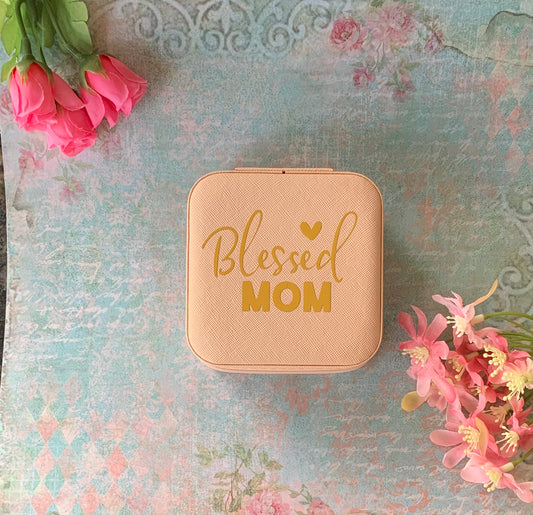 Jewelry Box - Pink "Blessed Mom"