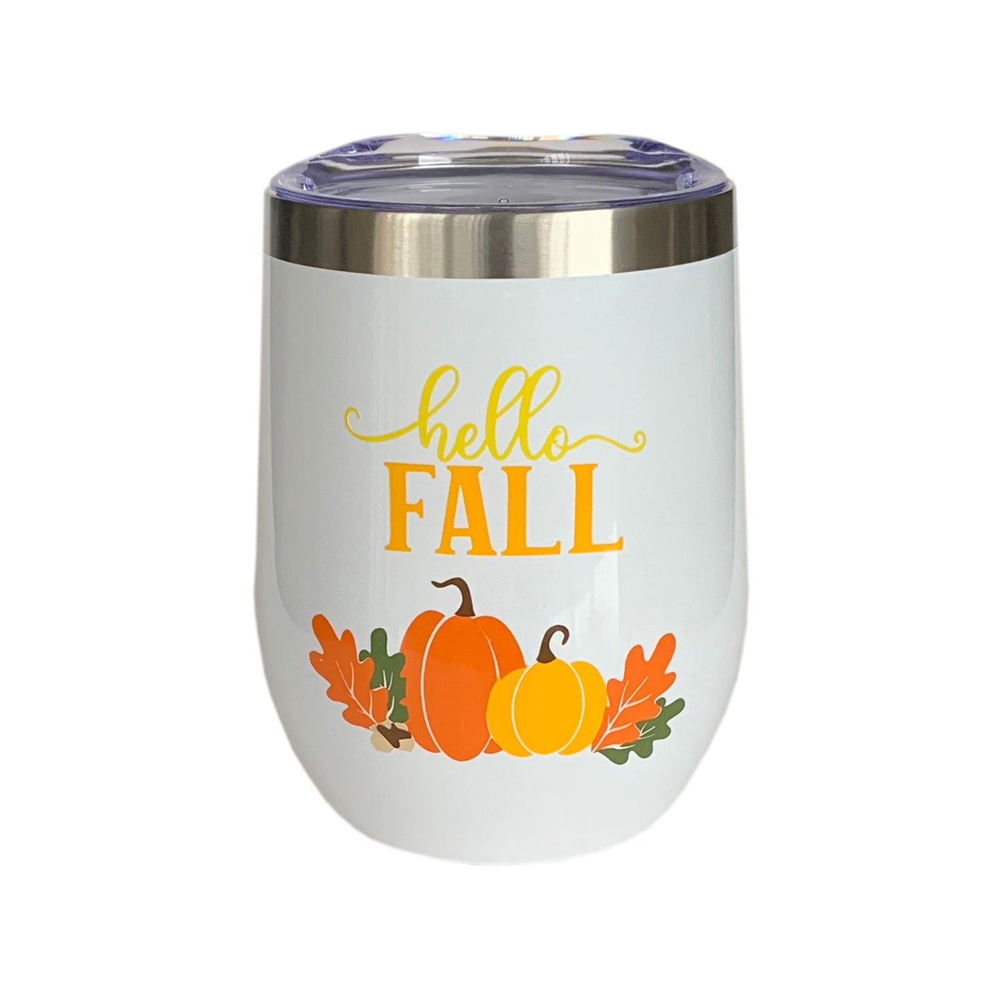 White Wine Tumbler - Hello Fall