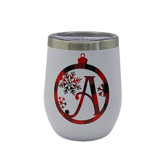 White Wine Tumbler - Initial