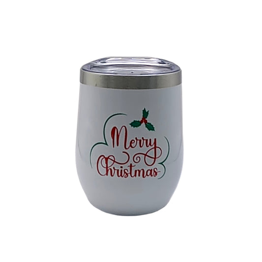 White Wine Tumbler - Merry Christmas