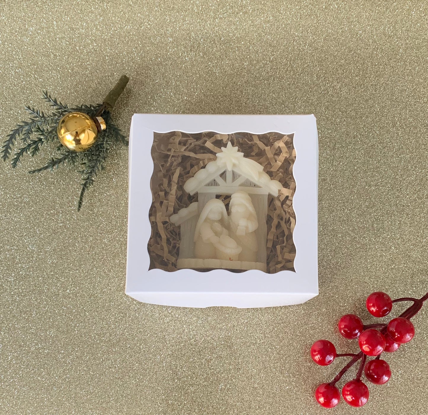 Baby Jesus in a Manger Candle - Christmas Edition