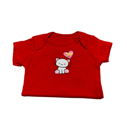 Short sleeve baby bodysuit (Red) - Cutie