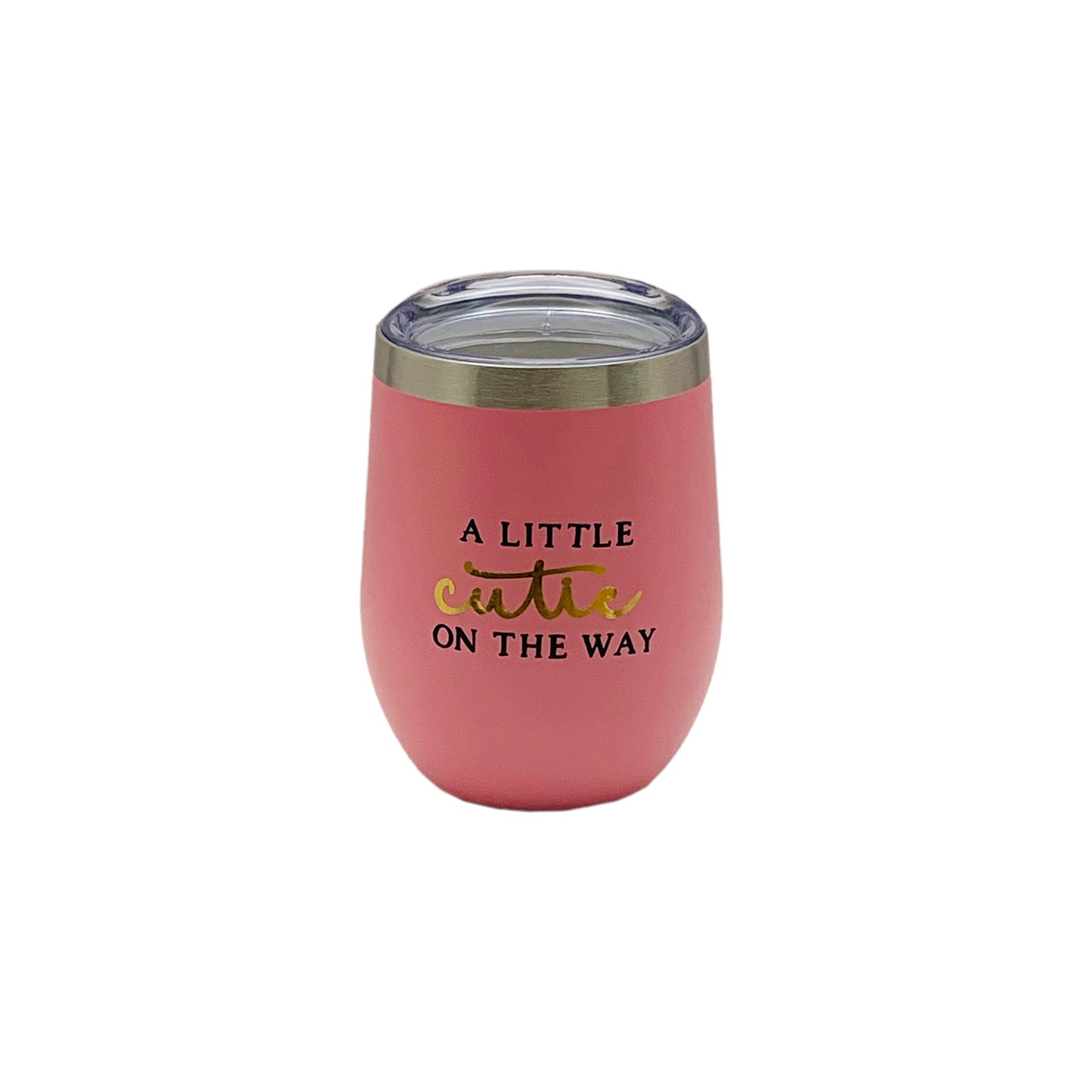 Pink Wine Tumbler - Little cutie on the way