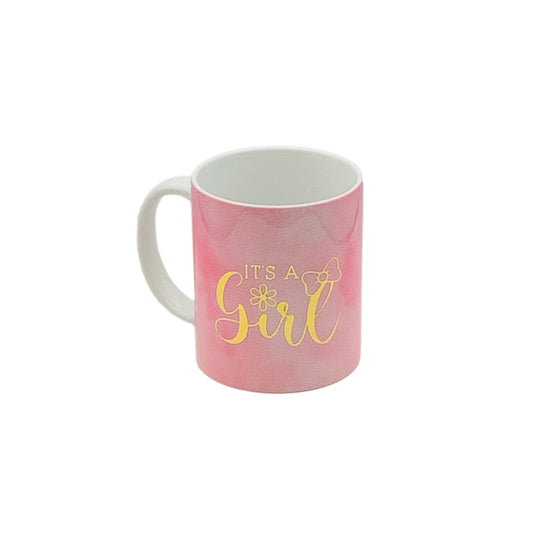 12oz Pink Mug - It's a Girl