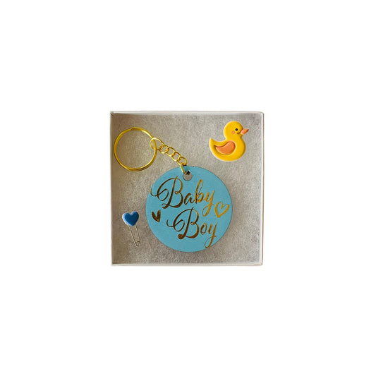 Blue Acrylic Key Chain - Baby Boy