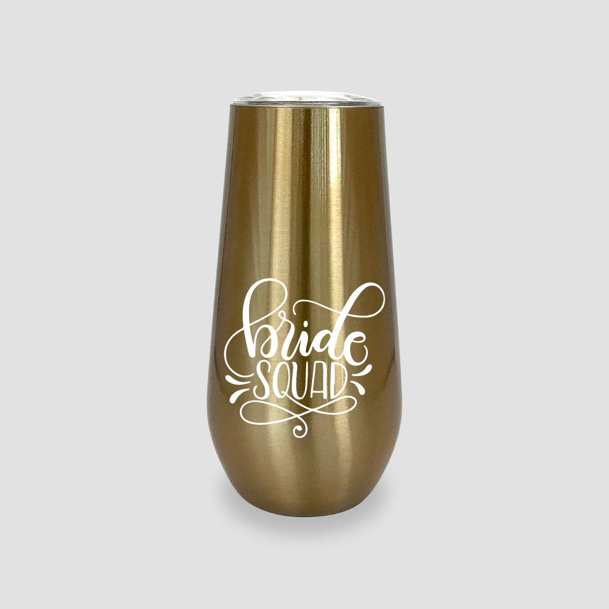 Gold Champagne Tumbler 6oz. "Bride Squad"