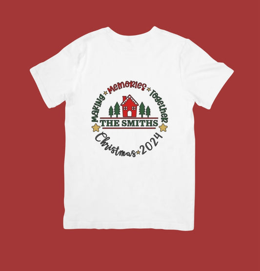 Short Sleeve T-shirt "Making Memories Together / Family Name"