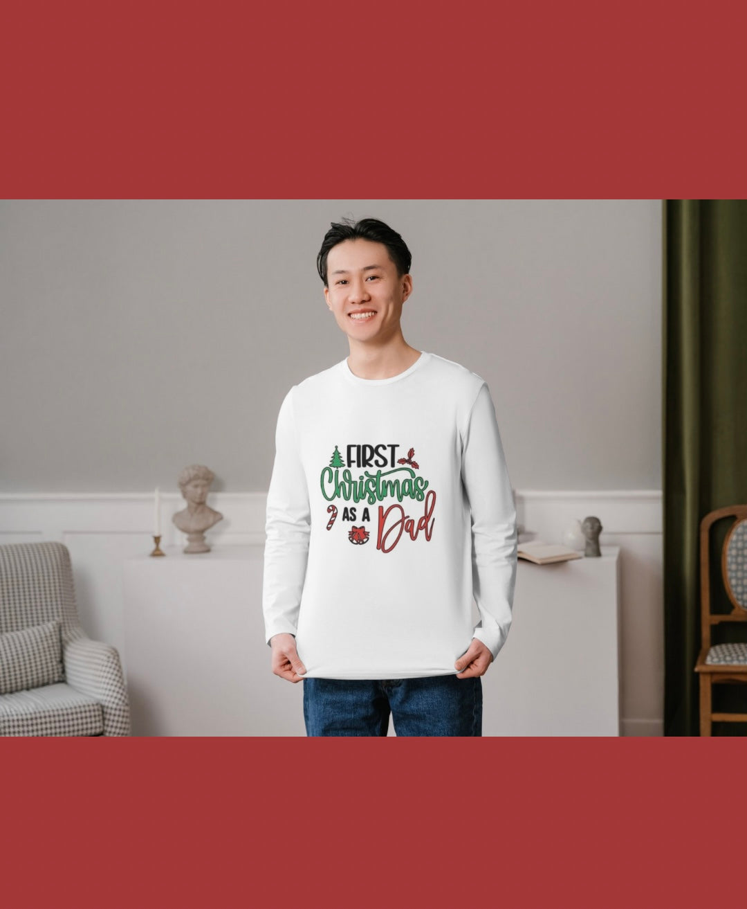 Long Sleeve T-shirt "First Christmas as a Dad"