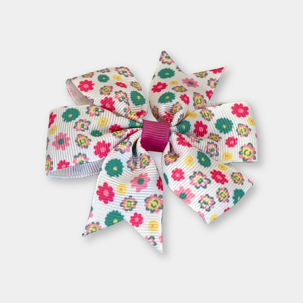 White Bow with Flowers (2 pack)