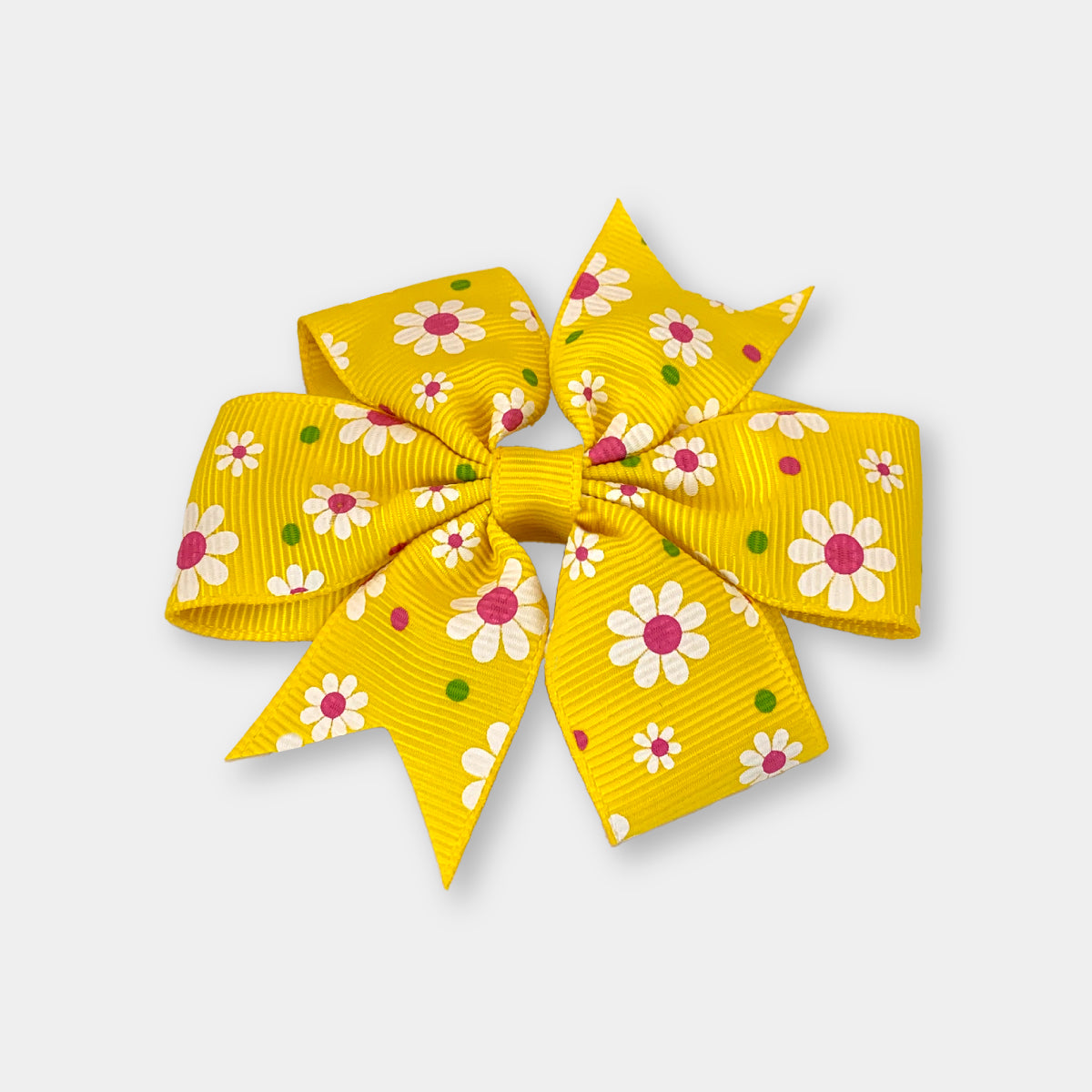 Yellow Bow with White Flowers (2 pack)